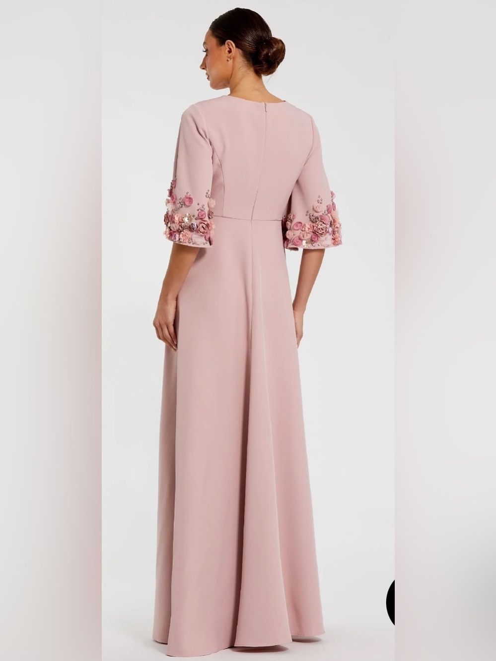 Mac Duggal Bell-Sleeve Long Formal Dress Sz 6 - Picture 3 of 8